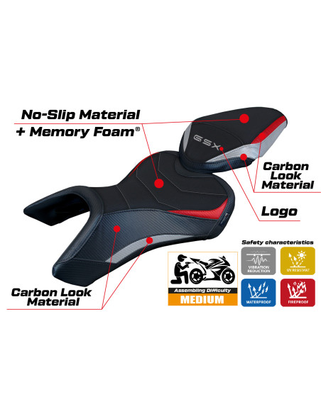 Sitzbezug kompatibel - Suzuki GSX 8S / 8R 2023-2025 - mod Niigata Comfort System