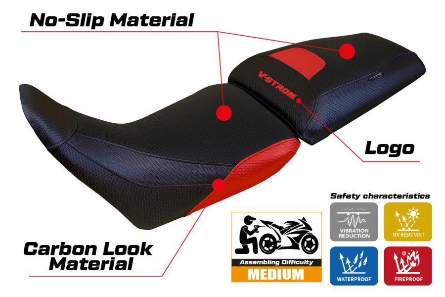 Seat cover compatible - Suzuki V-Strom 1050 2020-2026 - mod Surat