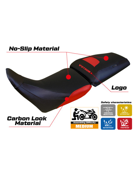 Funda de asiento compatible - Suzuki V-Strom 1050 2020-2025 - mod Surat