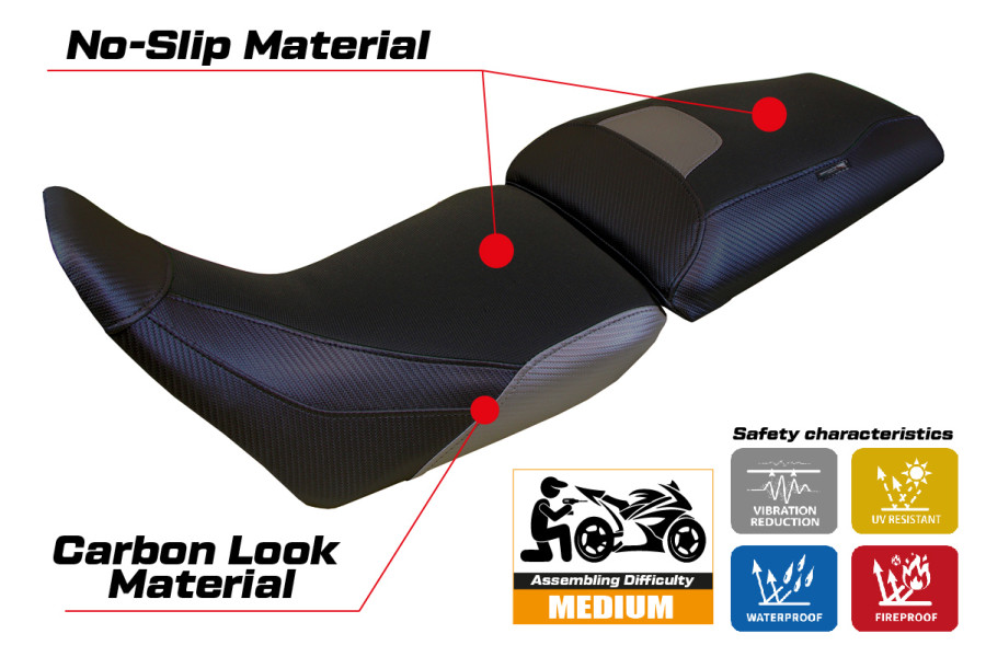 Rivestimento sella compatibile - Suzuki V-Strom 1050 2020-2026 - mod Surat