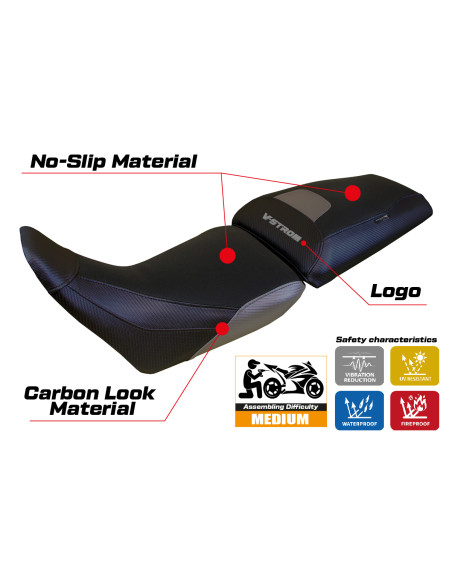 Funda de asiento compatible - Suzuki V-Strom 1050 2020-2025 - mod Surat