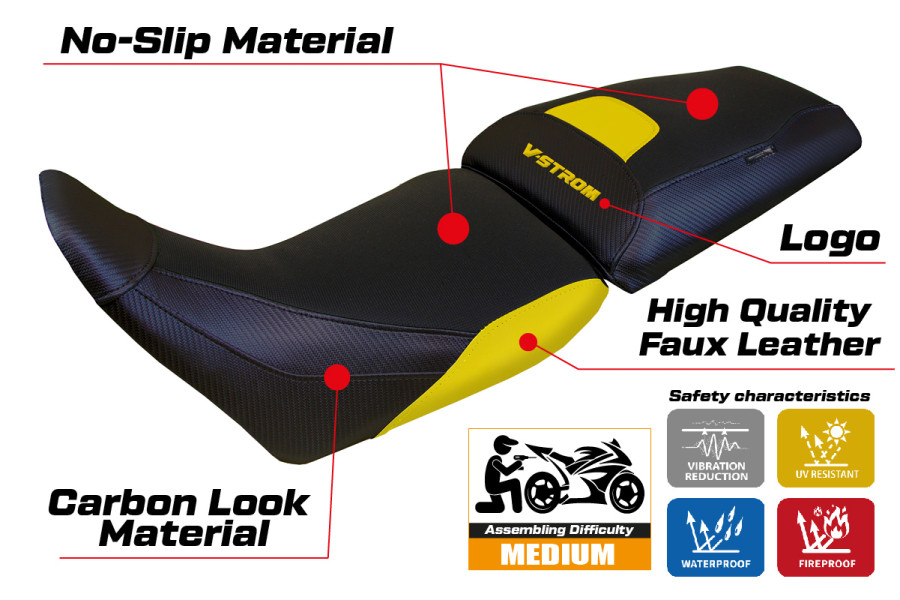 Seat cover compatible - Suzuki V-Strom 1050 2020-2026 - mod Surat