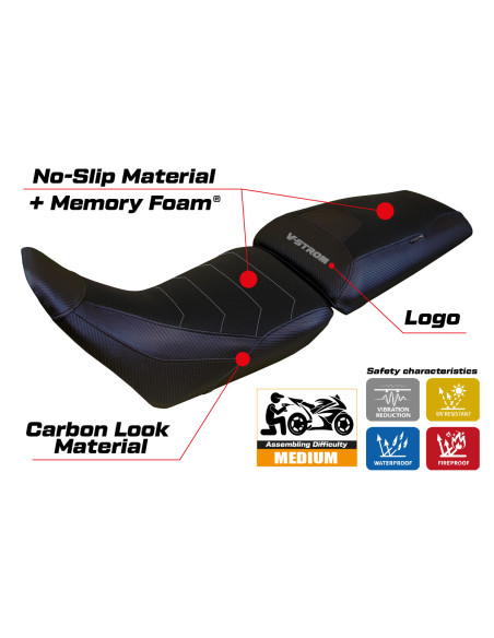 Seat cover compatible - Suzuki V-Strom 1050 2020-2025 - mod Surat Comfort System