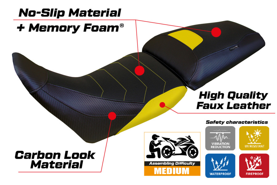 Housse de selle compatible - Suzuki V-Strom 1050 2020-2026 - mod Surat Comfort System