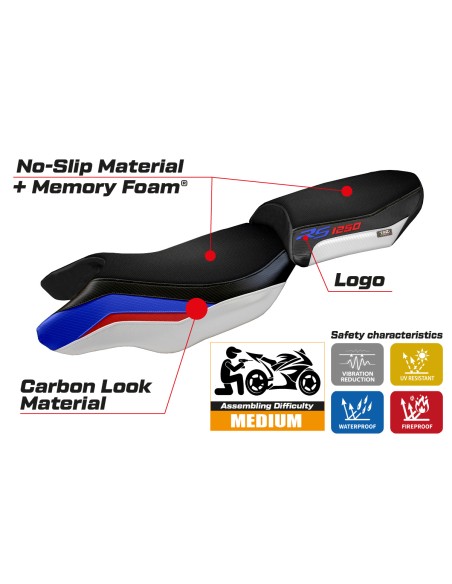 Seat cover compatible - BMW R 1250 RS 2020 - 2024 - heating Comfort System