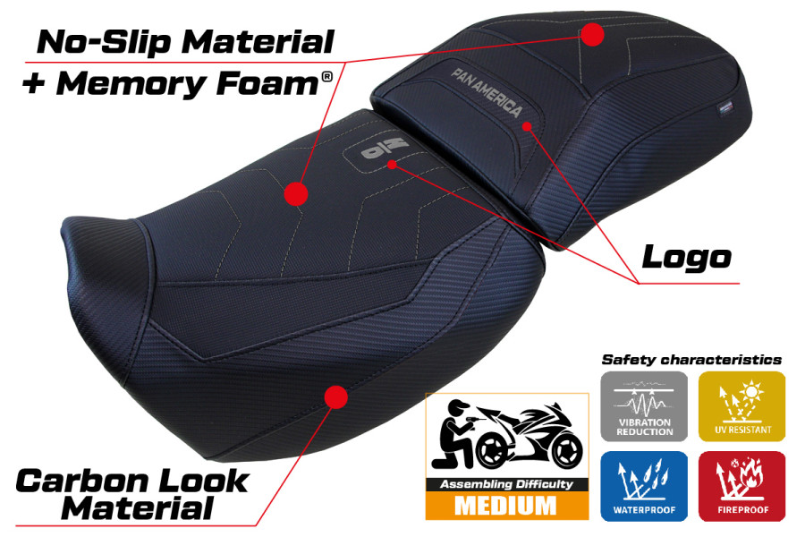 Rivestimento sella compatibile - Harley Davidson Pan America 2021-2026 - heating Comfort System