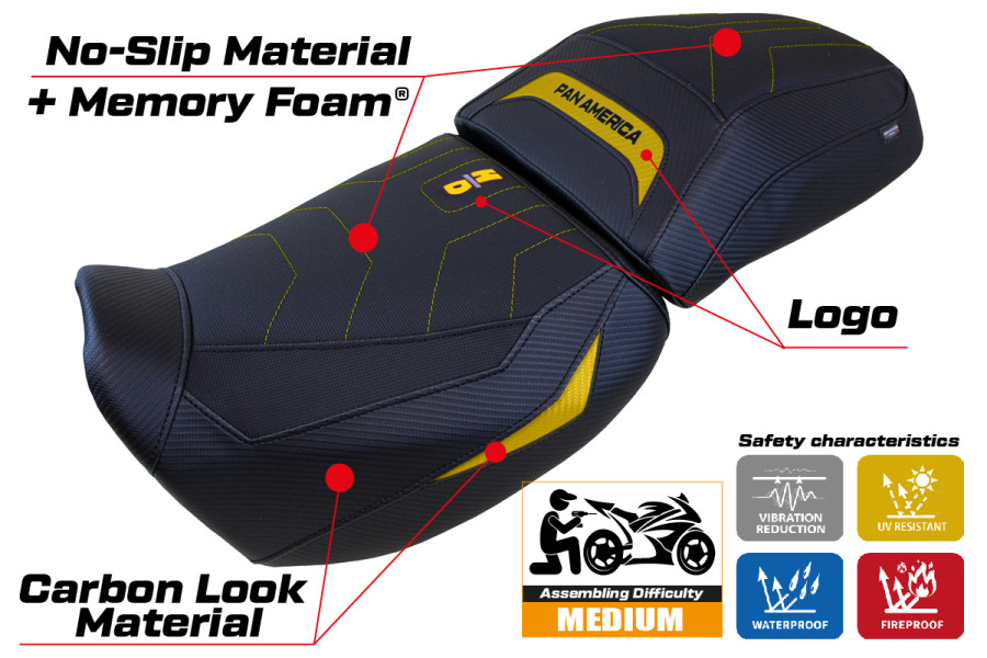 Seat cover compatible - Harley Davidson Pan America 2021-2026 - heating Comfort System
