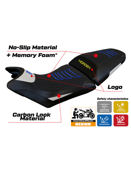 Seat cover compatible - Husqvarna Norden 901 2022-2025 - heating Comfort System