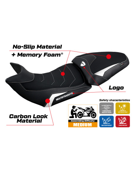Rivestimento sella compatibile - Ducati Multistrada V2 2021 - 2024 - mod Heating Comfort System