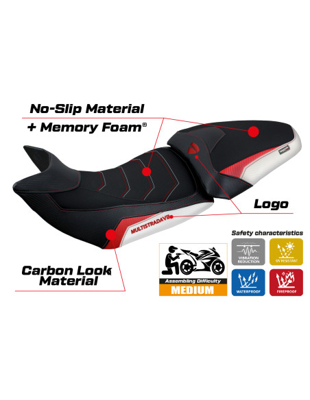 Funda de asiento compatible - Ducati Multistrada V2 2021 - 2024 - mod Heating Comfort System