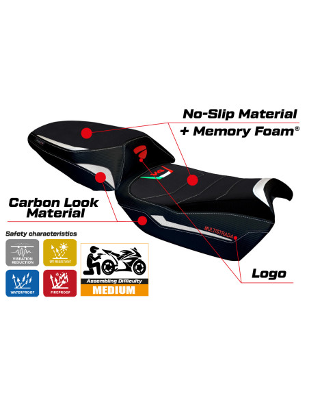 Seat cover compatible - Ducati Multistrada V4 2021-2025 - mod Heating Comfort System