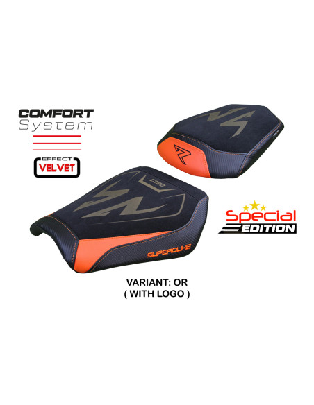 Rivestimento sella compatibile - KTM 1390 Super Duke R 2024 - 2025 - mod Kalix special Velvet Comfort System