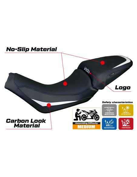 Funda de asiento compatible - Moto Guzzi V100 Mandello 2022-2025 - mod Misano