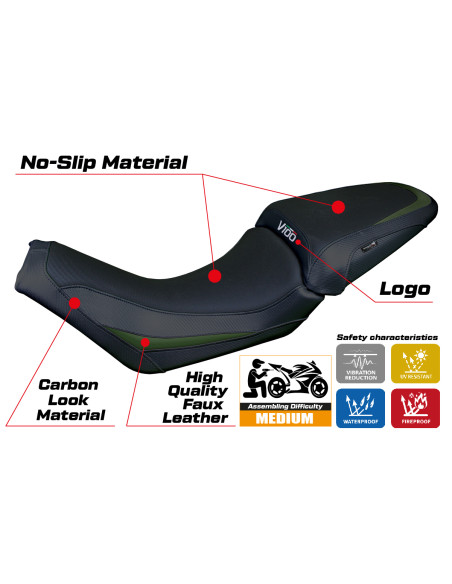 Sitzbezug kompatibel - Moto Guzzi V100 Mandello 2022-2025 - mod Misano