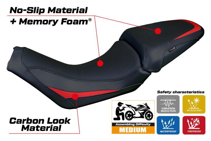 Rivestimento sella compatibile - Moto Guzzi V100 Mandello 2022-2026 - mod Misano Comfort System