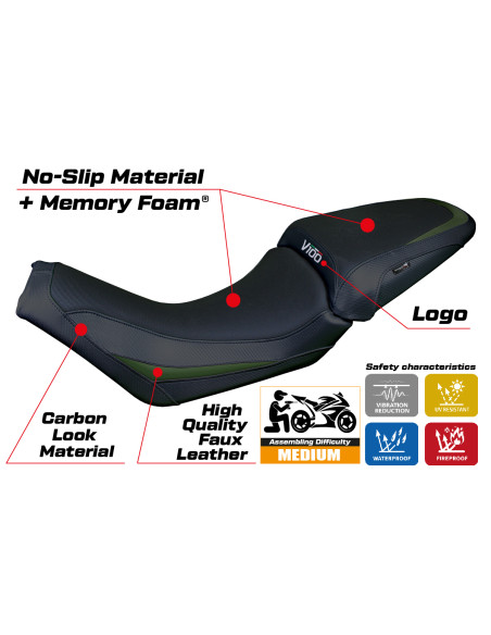 Rivestimento sella compatibile - Moto Guzzi V100 Mandello 2022-2025 - mod Misano Comfort System