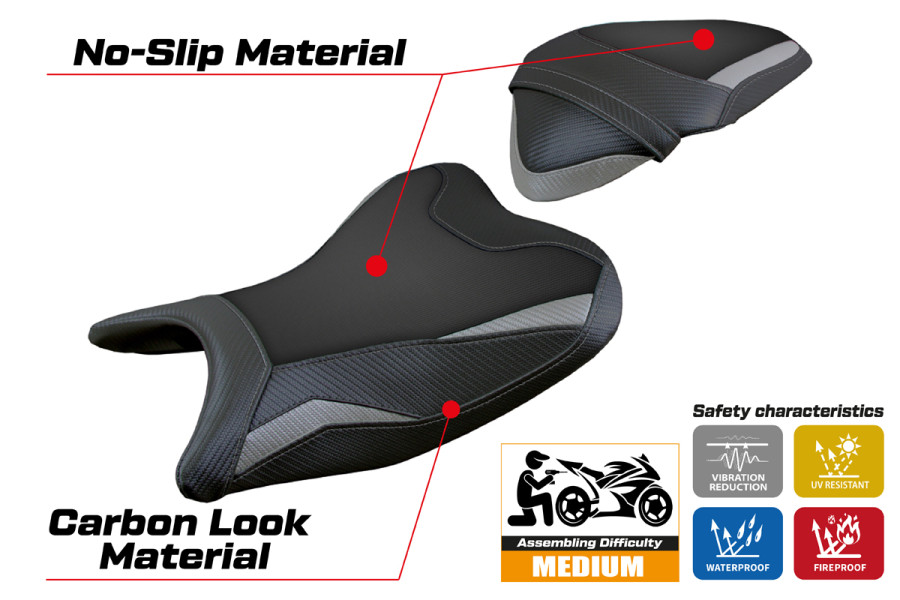Seat cover compatible - Kawasaki Ninja 250  2018 - 2019 - mod Rainha