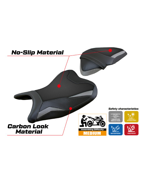 Seat cover compatible - Kawasaki Ninja 250  2018 - 2019 - mod Rainha