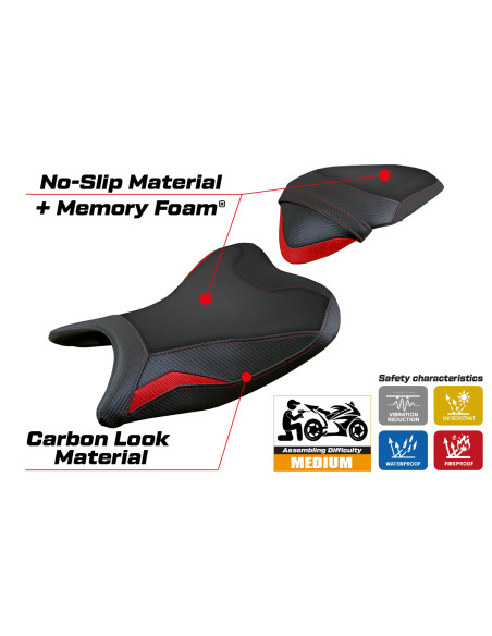 Seat cover compatible - Kawasaki Z 250 2019 - 2020 - mod Abrantes Comfort System