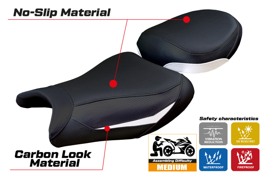 Rivestimento sella compatibile - Suzuki GSX R 1300 Hayabusa 2008 - 2020 - mod Japan