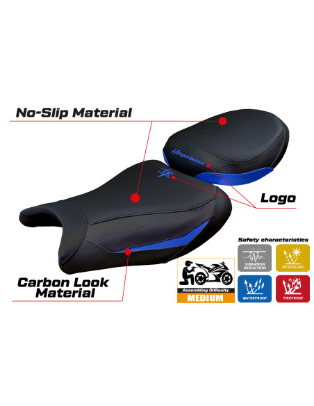 Seat cover compatible - Suzuki GSX R 1300 Hayabusa 2008 - 2020 - mod Japan