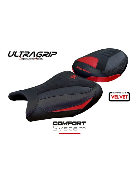 Rivestimento sella compatibile - Suzuki GSX R 1300 Hayabusa 2008 - 2020 - mod Japan Velvet Ultragrip Comfort System