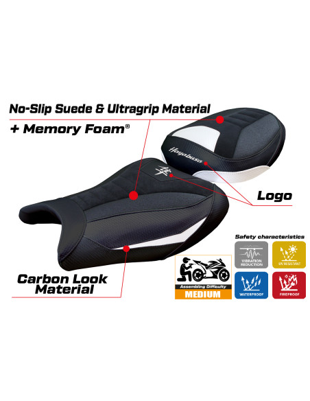 Sitzbezug kompatibel - Suzuki GSX R 1300 Hayabusa 2008 - 2020 - mod Japan Velvet Ultragrip Comfort System