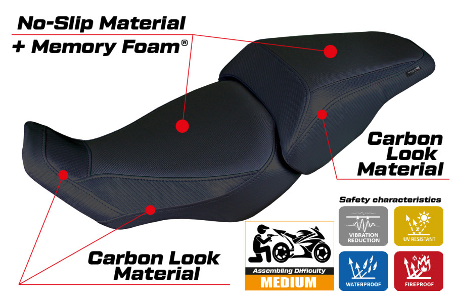 Housse de selle compatible - Honda CB 300  2018-2026 - mod Kobe Comfort System