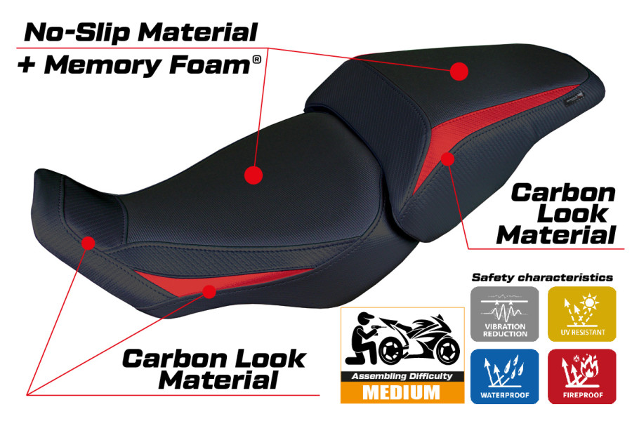 Funda de asiento compatible - Honda CB 300  2018-2026 - mod Kobe Comfort System