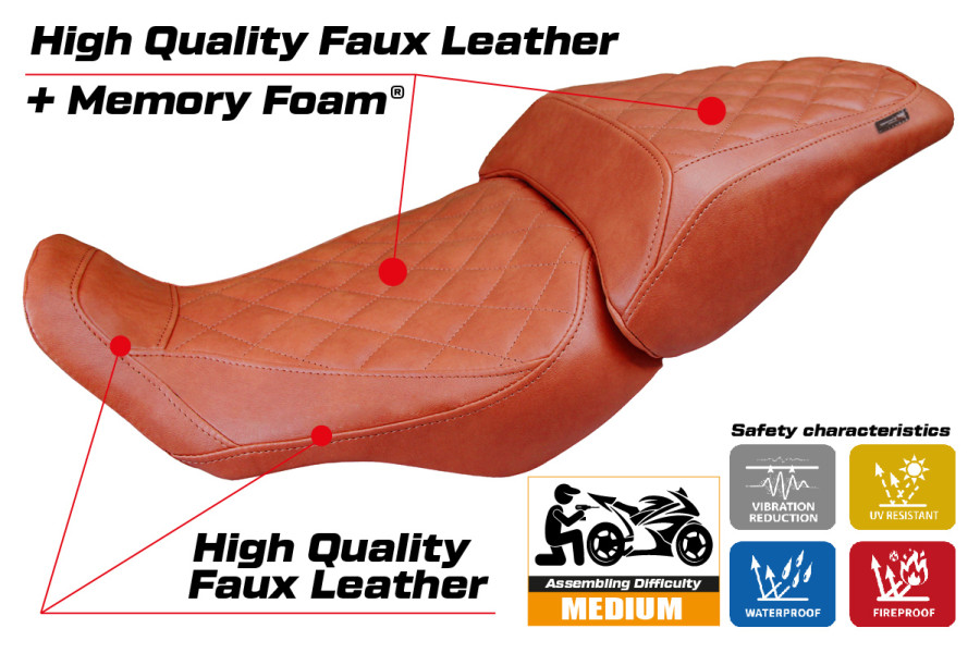Housse de selle compatible - Honda CB 300  2018-2026 - mod Sapporo Comfort System