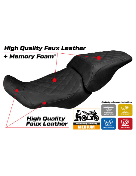 Funda de asiento compatible - Honda CB 300  2018-2025 - mod Sapporo Comfort System