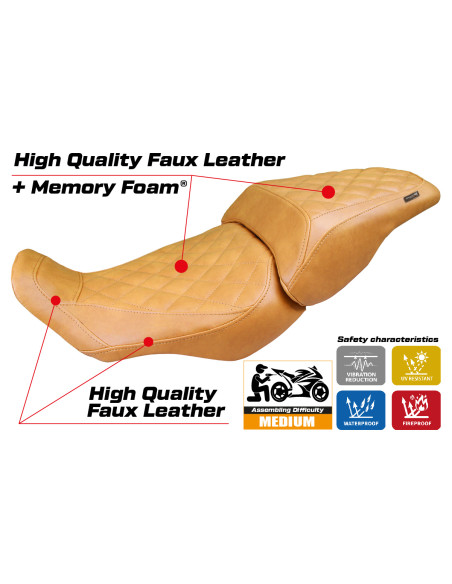 Funda de asiento compatible - Honda CB 300  2018-2025 - mod Sapporo Comfort System