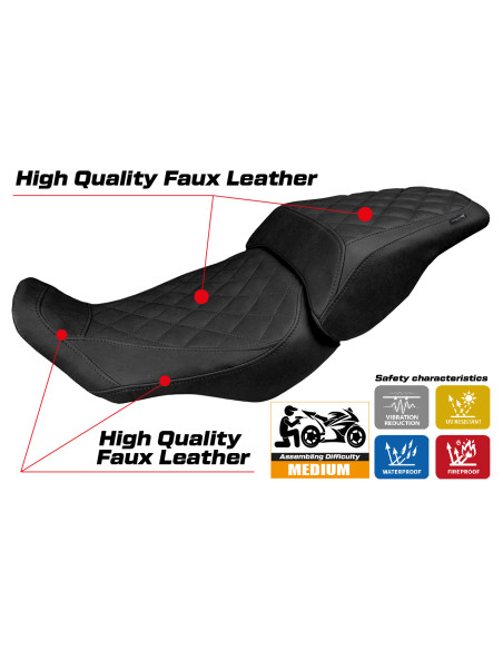 Housse de selle compatible - Honda CB 300  2018-2025 - mod Sapporo