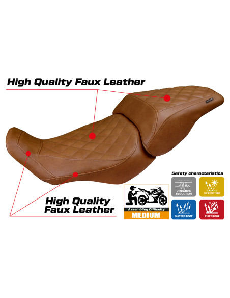 Housse de selle compatible - Honda CB 300  2018-2025 - mod Sapporo