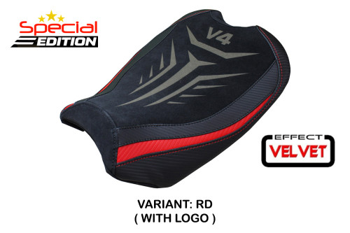 Housse de selle compatible - Ducati Panigale V4 2018 - 2024 - mod Special Edition Velvet 2
