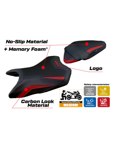 Sitzbezug kompatibel - Kawasaki Ninja 500  2024-2025 - mod Arlon Comfort System