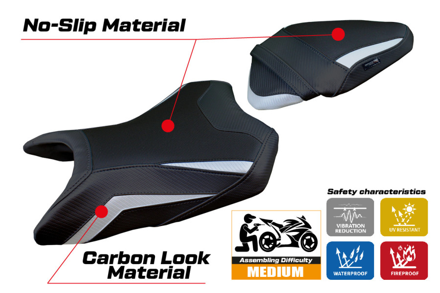 Seat cover compatible - Kawasaki Ninja 500  2024-2026 - mod Arlon
