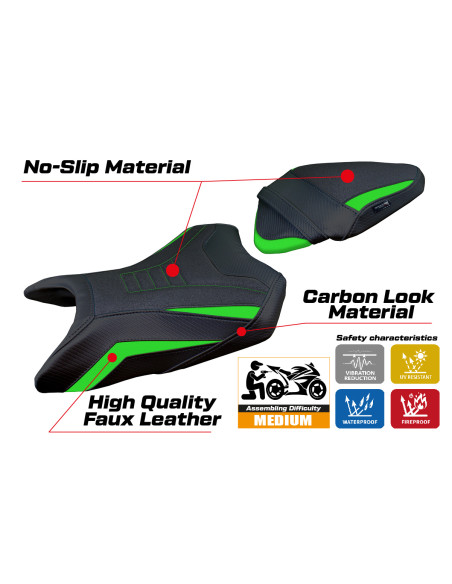 Rivestimento sella compatibile - Kawasaki Ninja 500  2024-2025 - mod Arlon Ultragrip