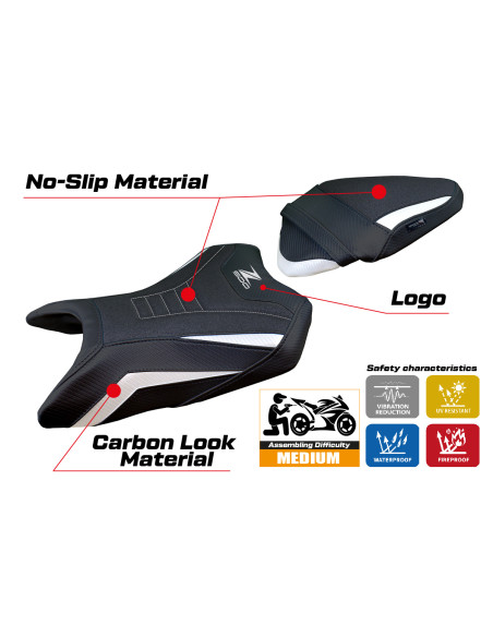 Sitzbezug kompatibel - Kawasaki Z 500  2024-2025 - mod Namur Ultragrip