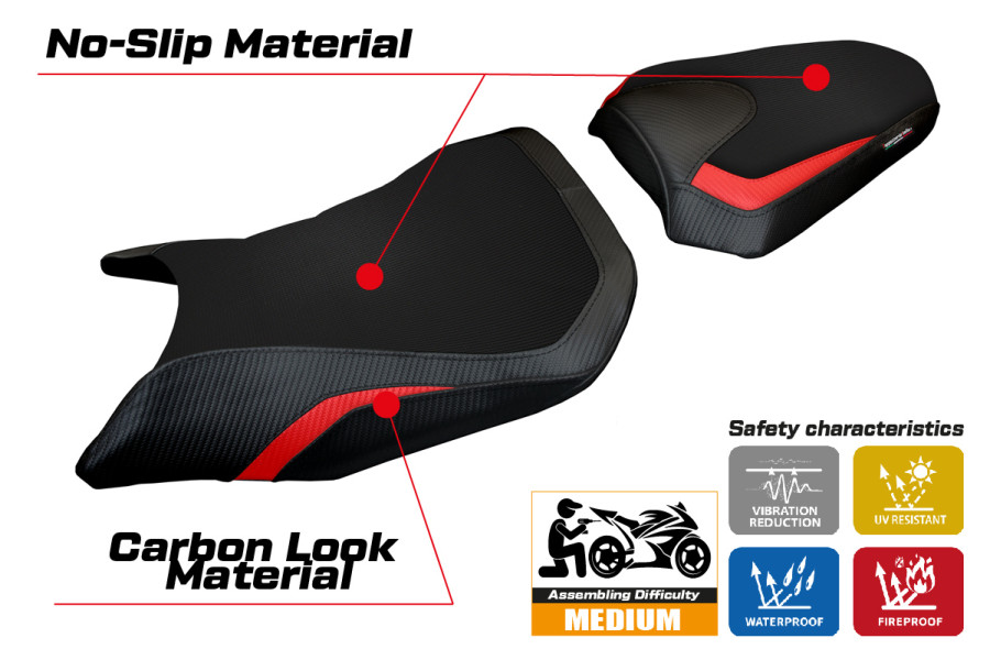Housse de selle compatible - Honda CB 500 Hornet 2024-2026 - mod Tomori