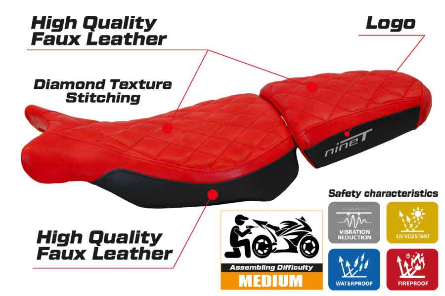 Sitzbezug kompatibel - BMW R 1200 NINE T 2014 - 2024 - mod Arnes