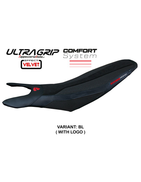 Sitzbezug kompatibel - Ducati Hypermotard 698 Mono  2024-2025 - mod Cairoli Velvet Ultragrip Comfort System