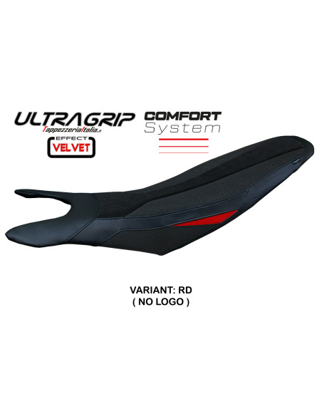 Seat cover compatible - Ducati Hypermotard 698 Mono  2024-2025 - mod Cairoli Velvet Ultragrip Comfort System