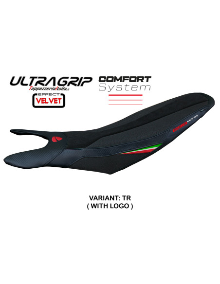 Sitzbezug kompatibel - Ducati Hypermotard 698 Mono  2024-2025 - mod Cairoli Velvet Ultragrip Comfort System
