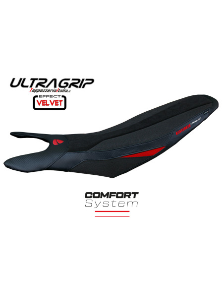 Sitzbezug kompatibel - Ducati Hypermotard 698 Mono  2024-2025 - mod Cairoli Velvet Ultragrip Comfort System