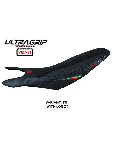 Funda de asiento compatible - Ducati Hypermotard 698 Mono  2024-2025 - mod Cairoli Velvet Ultragrip