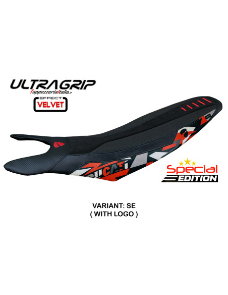 Rivestimento sella compatibile - Ducati Hypermotard 698 Mono  2024-2025 - mod Cairoli Special Color Velvet Ultragrip