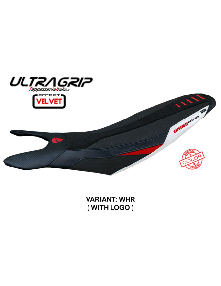 Housse de selle compatible - Ducati Hypermotard 698 Mono  2024-2025 - mod Cairoli Special Color Velvet Ultragrip