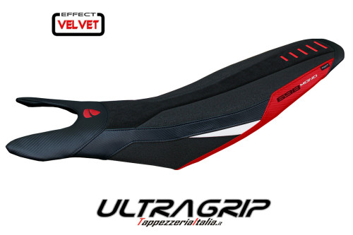 Sitzbezug kompatibel - Ducati Hypermotard 698 Mono  2024-2025 - mod Cairoli Special Color Velvet Ultragrip