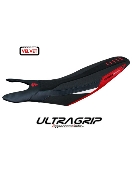 Housse de selle compatible - Ducati Hypermotard 698 Mono  2024-2025 - mod Cairoli Special Color Velvet Ultragrip